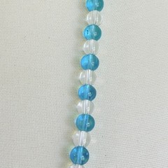 Vintage Necklace Lot Blue Glass Beads and other Materials 7 Necklaces