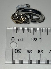 Two-tone Doorknocker Dangle/Drop Clip-on Earrings