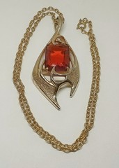 Vintage 7 Designer Signed Necklace Pendant Lot Monet Sarah Coventry Set Napier