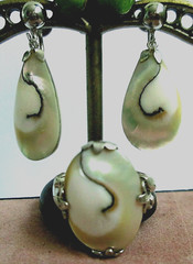 VINTAGE JJJ STERLING RING & EARRING SET