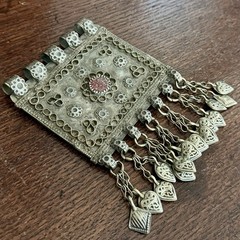 Vintage Tribal Silver Alloy Talisman Pendant Nomadic Amulet Dangle Charm