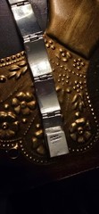 Vintage Taxco Sterling Silver Bracelet with Red Coral Inlay