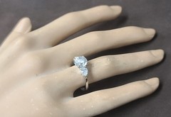 Vintage Platinum Engagement Ring 2.03CT.Natural Round Shape Diamond Circ 1950’s