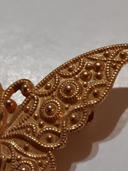 Miriam Haskell Vintage Gold-tone Butterfly Brooch