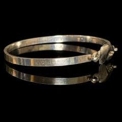 AHA Norway Scandinavian Sterling Silver Lobster Claw Bangle Bracelet Vintage 925