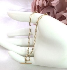 Vintage Jewellery Yellow Gold Chain Necklace Antique Deco Dress Jewelry