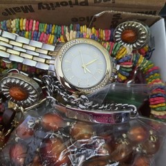 Vintage Junk Jewelry Lot Craft Harvest Repair Rhinestones And Wearable D1