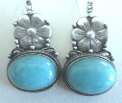 STERLING EARRINGS, PTI NEPAL, 1.80 INCHES, 13 GRAMS