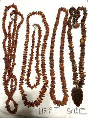 Lot If (8) Amber Necklaces, Nuggets, Some Clasps, Some Graduated
