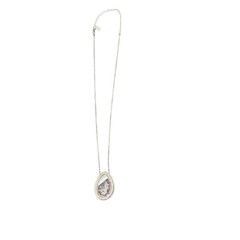 Natural Geode Floating Crystals Herkimer Diamond Sterling Silver Necklace New