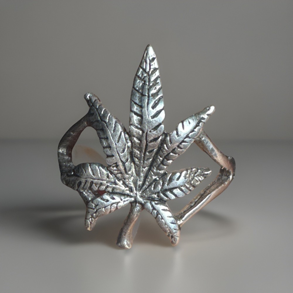 Vintage Ring G & S 88 80’s Ring Leaf Chill Retro Size 5.25