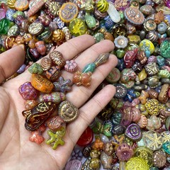 Vintag Styley Bulk Jewelry glass bead Lot ALL Brand New Untested Mix Match