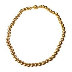 Carol Lee Vintage Gold Tone With Champagne Color Beaded Necklace