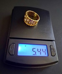 Vintage Ring 18K Gold Band 750 Diamond Lattice Yellow White Gold
