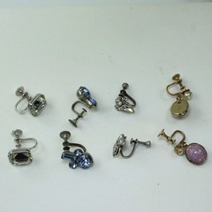 Collection 15 Pairs Earrings Screw Clip Unmarked Good Quality RS Dangle Filigree