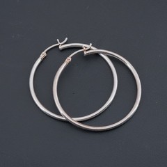 2.75g Jacmel Sterling Silver 925 Minimalist Hoop Earrings Leverback VTG 1.5in