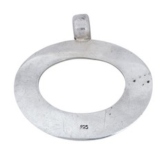 Vintage Sterling Silver 925 Oval Slide Pendant
