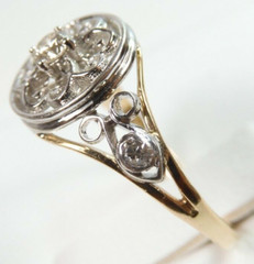 Antique 1930’s Diamond Engagement 14KY/W Ring Size 5.25 UK-K EGL USA Deco