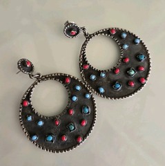 Vintage Rare 1960s Sterling Silver Malt Style Earrings