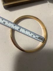 VTG Marathon 12k Gold Filled Floral Bangle Bracelet Princess Mara Box Paperwork
