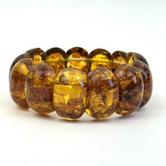 Old Amber Bracelet Vintage Natural BALTIC AMBER Cognac Beads 41.6g