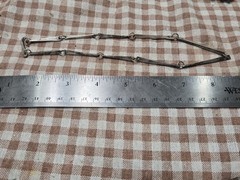 Vintage Mid Century Modernist Tapered Bar Link Chain Necklace 16″ – Unmarked