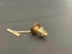 Vintage Antique Tie Pin Starfish Gold Tone With Wood Nautical