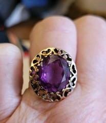 10k yellow gold Amethyst ring