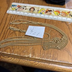 Vintage Necklace Chain Golden 32 In No Catch No Marks N721