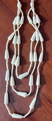 Vintage Carved Bovine Bone Necklace Multi Strand