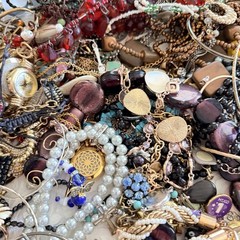 9 Pounds Of Mystery Jewelry! Vintage To Modern Lot of Wearable, Craft
