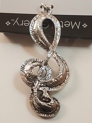 Metal Gallery Charm Rainbow Multicolored Treble Clef Stone Jewels