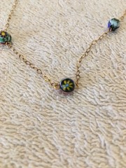 Vintage Millefiori Necklace Marked Gold Filled 12K 1/20 Estate Piece
