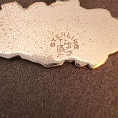 Vtg Leavens Sterling Silver 925 Travel Map Nassau Bahamas MCM Charm Pendant