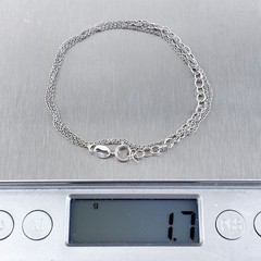 Vintage Italy RSE Sterling Silver 925 0.6mm Cable Chain Necklace 16″-19″