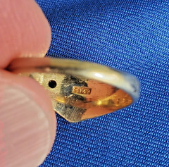 RARE FIND! Antique Victorian Girls 14k Gold Baby’s Ring DIAMOND Floral SIZE 6.5