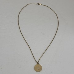 Vintage Hello Kitty 5/8″ Inch Necklace 1976 Tennis Sanrio Gold Colored