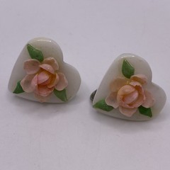 Lot of 6 Pair Clip on Earrings Vintage Thermoset Moonglow Fruit Flowers Jewelry