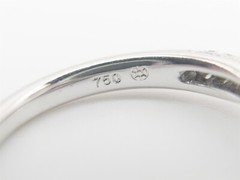 Designer $5000 1.50ct OVAL PEAR CUT Natural Diamond 18k White Gold Wedding Ring