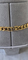 Vintage Replica Roman Coin Bezel Set In Goldtone Rhinestone Accents TAT Necklace