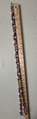 Vintage RARE Collectors Square Glass Bead Hand Strung 50” Necklace