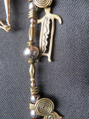 RARE cast Bronze art necklace Nancy J Young /Tribal /Southwestern/ handcrafted