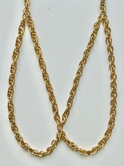 Gold Tone Peter Pan Chain Collar Necklace Handcrafted Vintage Jewelry Coquette