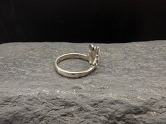 SZ 5.75 Vintage Sterling Silver Fairy Wing Ring Estate 925