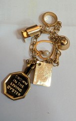Vintage Brookcraft Charm Bracelet w/Cultured Pearls