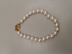 Vtg Faux Pearl Bracelet 7″