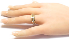 Antique Deco 1920’s 14K Two Tone Eternity Wedding Band Size 8.5 UK-Q1/2 EGL USA