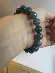 Natural A-Grade Jade ice blue water jadeite beads bracelet 10mm stretch new