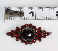 Antique Bohemian Garnet Pin Brooch