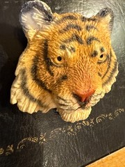 Vintage Tiger Brooch Pin Resin 1990 Detailed Animal Figural Africa Safari